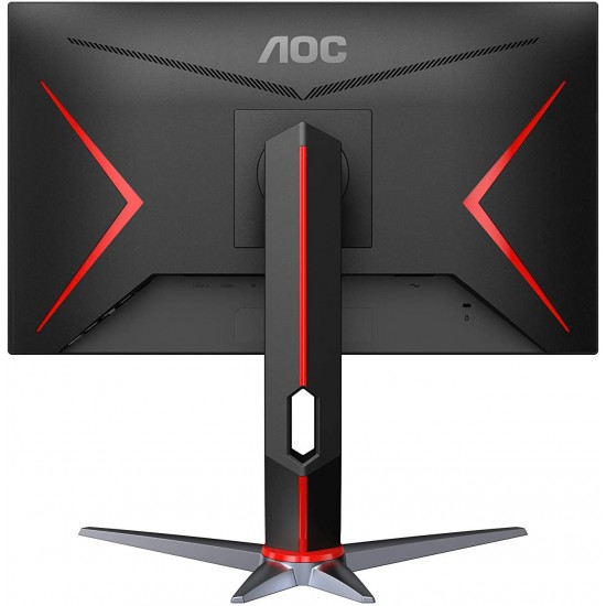 AOC 24G2 24" Frameless Gaming IPS Monitor, FHD 1080P, 1ms 144Hz, Freesync, HDMI/DP/VGA, Height Adjustable, Black/Red