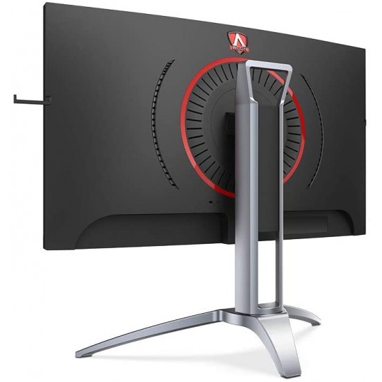 AOC AGON AG273QCX (27 inch) curved monitor (HDMI, DisplayPort, USB Hub, Free-Sync2, 1ms response time, HDR 400, 2560 x 1440, 144Hz) black / red