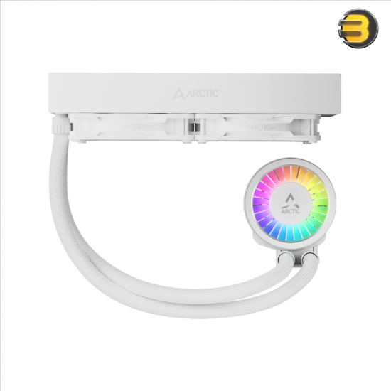 ARCTIC Liquid Freezer III Pro 240 A-RGB (White) Multi-Compatible All-in-One CPU Water Cooler - 240mm Radiator, Dual 120mm A-RGB PWM Fans, Integrated VRM Fan, High-Performance Liquid Cooling for Intel & AMD Processors ARCTIC Liquid Freezer III Pro 240 A-RGB (White) Multi-Compatible All-in-One CPU Water Cooler - 240mm Radiator, Dual 120mm A-RGB PWM Fans, Integrated VRM Fan, High-Performance Liquid Cooling for Intel & AMD Processors