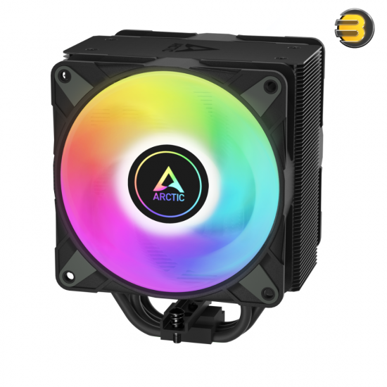 ARCTIC Freezer 36 A-RGB (Black) Multi-Compatible Tower CPU Cooler - Dual P12 PWM PST A-RGB Fans - Intel LGA1851, LGA1700, AMD AM5, AM4 - Optimized Cooling with 4x Ø6mm Copper Heatpipes - MX-6 Thermal Paste Included