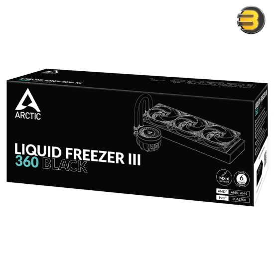 Liquid Freezer III 360 AIO CPU Cooler - Intel 1851/1700 & AMD AM5/AM4 Compatible - 360mm Radiator - Triple P12 PWM Fans - Copper Cold Plate - MX-6 Pre-Applied Thermal Paste