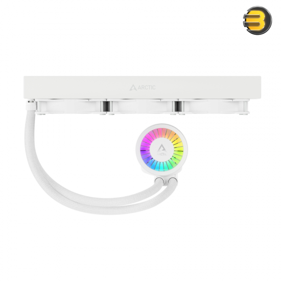 Arctic Liquid Freezer III 360 A-RGB (White) AIO CPU Cooler - Intel 1851/1700 & AMD AM5/AM4 Compatible - 360mm Radiator - Triple P12 PWM A-RGB Fans - Copper Cold Plate - MX-6 Pre-Applied Thermal Paste - Adjustable A-RGB Lighting