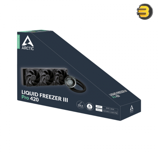 ARCTIC Liquid Freezer III Pro 420 Multi-Compatible All-in-One CPU Water Cooler - 420mm Radiator, Triple 140mm PWM Fans, Integrated VRM Fan, High-Performance Liquid Cooling for Intel & AMD Processors