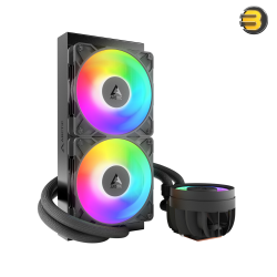 ARCTIC Liquid Freezer III Pro 240 A-RGB Multi-Compatible All-in-One CPU Water Cooler - 240mm Radiator, Dual 120mm A-RGB PWM Fans, Integrated VRM Fan, High-Performance Liquid Cooling for Intel & AMD Processors