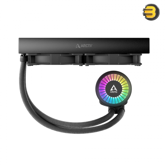 Arctic Liquid Freezer III 280 A-RGB (Black) AIO CPU Cooler - Intel 1851/1700 & AMD AM5/AM4 Compatible - 280mm Radiator - Dual P14 PWM A-RGB Fans - Copper Cold Plate - MX-6 Pre-Applied Thermal Paste - Adjustable A-RGB Lighting