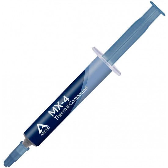 ARCTIC MX-4 Premium Performance Thermal Paste - High-Quality CPU/GPU Thermal Compound - Grey - Viscosity: 31,600 Poise - Thermal Conductivity: Optimal for Reliable Cooling - Continuous Use Temperature: -50°C to 150°C - Density: 2.50 g/cm³ - Volume Resisti