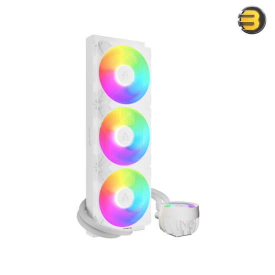 ARCTIC Liquid Freezer III Pro 420 A-RGB (White) Multi-Compatible All-in-One CPU Water Cooler - 420mm Radiator, Triple 140mm A-RGB PWM Fans, Integrated VRM Fan, High-Performance Liquid Cooling for Intel & AMD Processors ARCTIC Liquid Freezer III Pro 420 A-RGB (White) Multi-Compatible All-in-One CPU Water Cooler - 420mm Radiator, Triple 140mm A-RGB PWM Fans, Integrated VRM Fan, High-Performance Liquid Cooling for Intel & AMD Processors