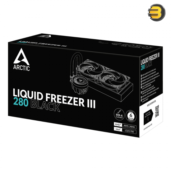 Liquid Freezer III 280 AIO CPU Cooler - Intel 1851/1700 & AMD AM5/AM4 Compatible - 280mm Radiator - Dual P14 PWM Fans - Copper Cold Plate - MX-6 Pre-Applied Thermal Paste