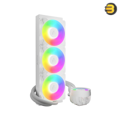 ARCTIC Liquid Freezer III Pro 360 A-RGB (White) Multi-Compatible All-in-One CPU Water Cooler - 360mm Radiator, Triple 120mm A-RGB PWM Fans, Integrated VRM Fan, High-Performance Liquid Cooling for Intel & AMD Processors