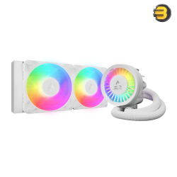 ARCTIC Liquid Freezer III Pro 240 A-RGB (White) Multi-Compatible All-in-One CPU Water Cooler - 240mm Radiator, Dual 120mm A-RGB PWM Fans, Integrated VRM Fan, High-Performance Liquid Cooling for Intel & AMD Processors