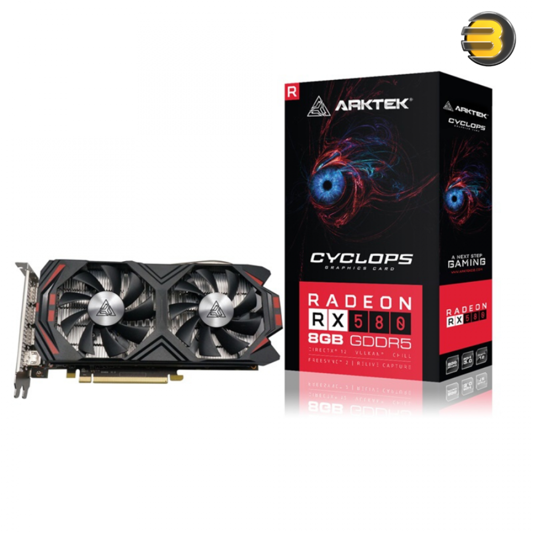 Arktek AMD Radeon RX580 8GB GDDR5 256-bit V2 - RX 580 8GB 256BIT