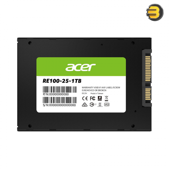Acer RE100 1TB SATA III SSD – 3D NAND, 2.5 Form Factor Acer RE100 1TB SATA III SSD – 3D NAND, 2.5 Form Factor