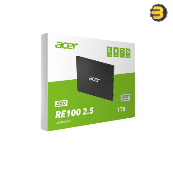 Acer RE100 1TB SATA III SSD – 3D NAND, 2.5 Form Factor Acer RE100 1TB SATA III SSD – 3D NAND, 2.5 Form Factor