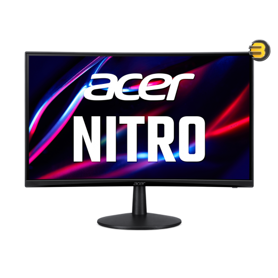 Acer Nitro ED240Q Sbiip 24 Curved 1500R 1920x1080 165Hz Refresh rate 1ms response time AMD FreeSync Premium Gaming Monitor, HDMIx2, DisplayPort