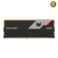 Acer Predator Vesta II DDR5 32GB (2x16GB) 6000MHz 1Rx8 CL30 Black — High-Performance Gaming Memory Kit, Optimized for Intel & AMD Platforms, Enhanced Stability, Low Latency, Overclocking Ready, Compatible with Latest Motherboards
