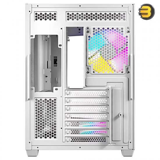 Antec C5 ARGB White, 7 x 120mm ARGB PWM Fans Included, Up to 10 Fans Simultaneously, Type-C 3.2 Gen 2 Port, Seamless Tempered Glass Front & Side Panels, 360mm Radiator Support, Mid-Tower ATX PC Case