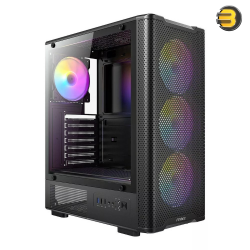 Antec VX310 ARGB Mid-Tower Gaming Case with 4x120mm Pre-installed ARGB Fans + Atom V650 650W 80+ Bronze PSU – Tempered Glass Side Panel, USB 3.0, Supports ATX/Micro-ATX/Mini-ITX Antec VX310 ARGB Mid-Tower Gaming Case with 4x120mm Pre-installed ARGB Fans + Atom V650 650W 80+ Bronze PSU – Tempered Glass Side Panel, USB 3.0, Supports ATX/Micro-ATX/Mini-ITX