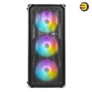 Antec NX292 Mid Tower RGB Gaming Casing 4Fans (3x 120M ARGB) F (1x 120M ARGB) R + ATOM V550 550W PSU
