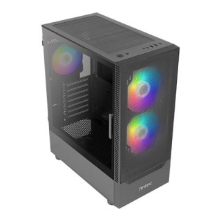 Antec NX410 Black Mid Tower 2 x 140 mm ARGB Fan in Front & 1 x 120 mm ARGB Fan in Rear Included + Antec Atom V550