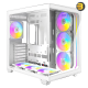 Antec C5 ARGB White, 7 x 120mm ARGB PWM Fans Included, Up to 10 Fans Simultaneously, Type-C 3.2 Gen 2 Port, Seamless Tempered Glass Front & Side Panels, 360mm Radiator Support, Mid-Tower ATX PC Case