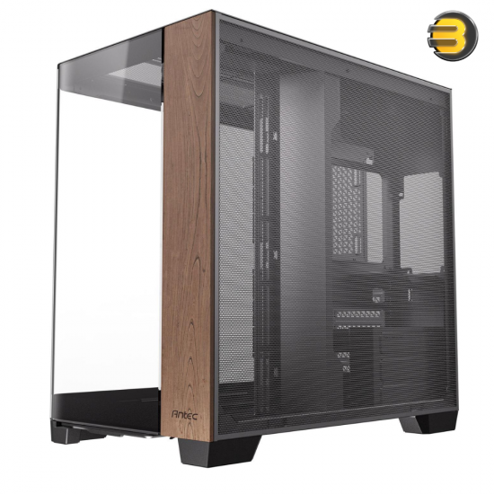 Antec C8 Curve Wood, Fans not Included, Wooden Front Panel, Super Wide Angle Single Curved Glass, Dual-Chamber Layout, Type-C, 360mm Radiator Support, RTX 40 Compatible, Full-Tower E-ATX PC Case