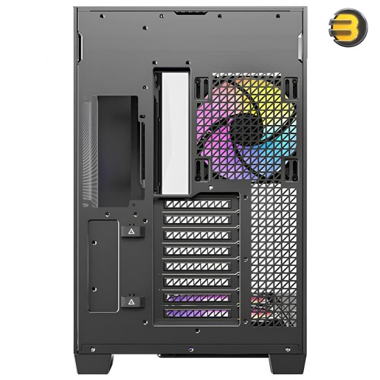 Antec C8 Black Case — RTX 40 Compatible, Dual-Chamber, tooless Design, Type-C, 360mm Radiator Support, Seamless Tempered Glass Front & Side Panels, High Airflow Full-Tower E-ATX PC Case - Fans not Included