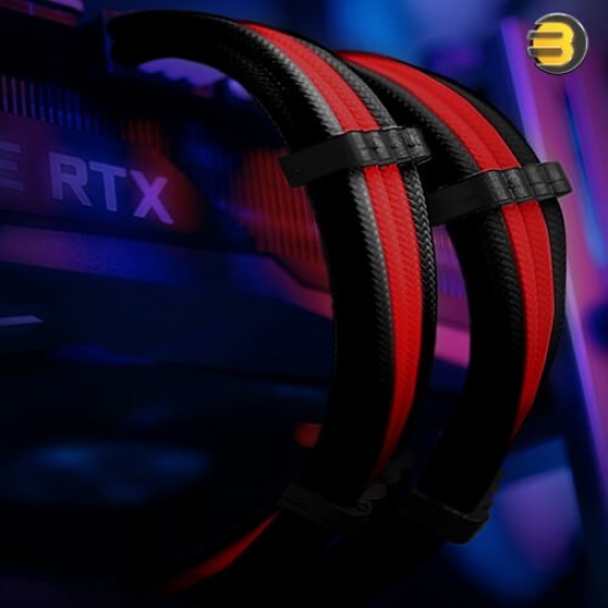 Antec Sleeved Extension Cable Kit Red/Black