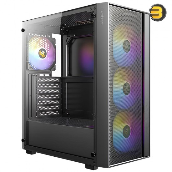 Antec AX65 ARGB Mid-Tower Case (4×120mm ARGB Fans) + Atom V450 450W Non-Modular Power Supply Antec AX65 ARGB Mid-Tower Case (4×120mm ARGB Fans) + Atom V450 450W Non-Modular Power Supply