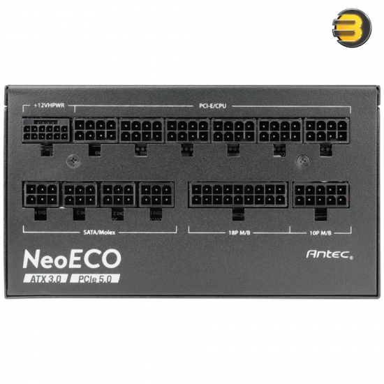 ANTEC 1000W NeoECO NE1000G M — ATX3.0, Full Modular PSU, 80 Plus Gold, PCIE 5.0 Support, PhaseWave Design, Japanese Caps, Zero RPM Manager, Silent 120mm Fan