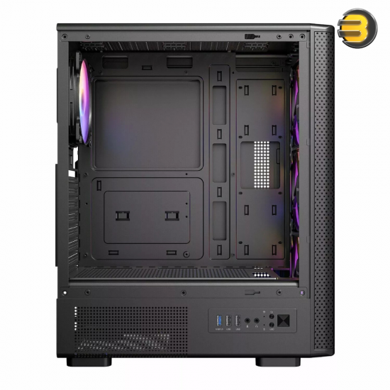 Antec VX310 ARGB Mid-Tower Gaming Case with 4x120mm Pre-installed ARGB Fans + Atom V650 650W 80+ Bronze PSU – Tempered Glass Side Panel, USB 3.0, Supports ATX/Micro-ATX/Mini-ITX
