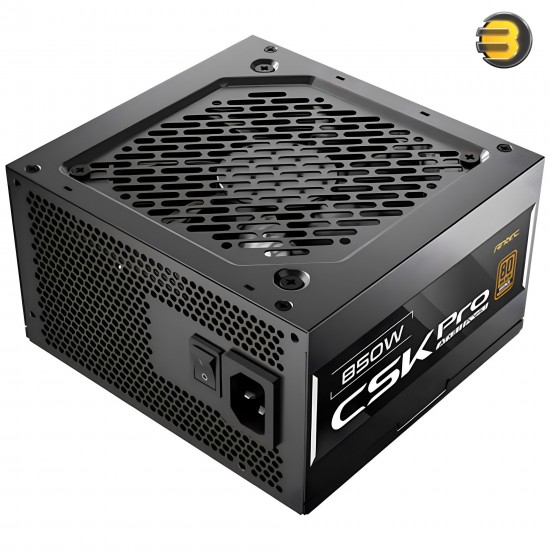 Antec CSK850 PRO ATX3.1 850W 80+ Bronze Semi-Modular Power Supply – 12V-2x6 (12VHPWR) PCIe 5.1 Connector, 120mm Silent Fan, ATX 3.1 Compliant, 5-Year Warranty Antec CSK850 PRO ATX3.1 850W 80+ Bronze Semi-Modular Power Supply – 12V-2x6 (12VHPWR) PCIe 5.1 Connector, 120mm Silent Fan, ATX 3.1 Compliant, 5-Year Warranty