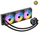 Antec Vortex LUM 360 ARGB 360mm AIO Liquid CPU Cooler — 397×120×27 mm aluminum radiator, 3×120 mm ARGB PWM fans 800–1800 RPM up to 71.5 CFM/2.45 mmH₂O at ≤31 dB, copper base, EPDM high‑density tubing, included ARGB controller, Intel LGA 115X/1200/1700/185