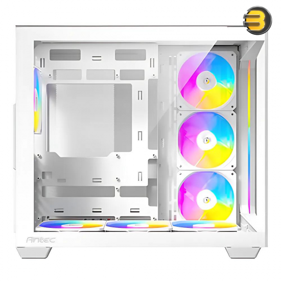 Antec C5 ARGB White, 7 x 120mm ARGB PWM Fans Included, Up to 10 Fans Simultaneously, Type-C 3.2 Gen 2 Port, Seamless Tempered Glass Front & Side Panels, 360mm Radiator Support, Mid-Tower ATX PC Case