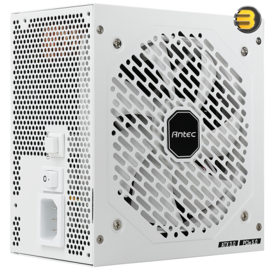 ANTEC 1000W NeoECO NE1000G M White — ATX3.0, Full Modular PSU, 80 Plus Gold, PCIE 5.0 Support, PhaseWave Design, Japanese Caps, Zero RPM Manager, Silent 120mm Fan