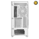 Antec FLUX White — 5 x PWM Fans Included, High-Airflow Front Panel With Birch Wood, Type-C, 420mm Radiator & Back Connect Motherboard Support, Up to 9 Fans Simultaneously, Mid-Tower E-ATX PC Case