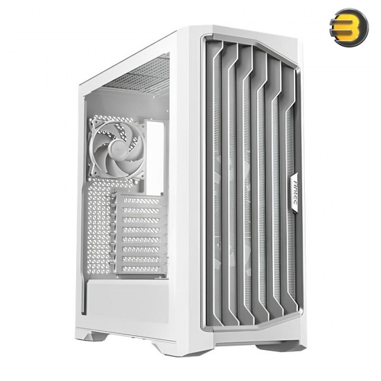 Antec Performance 1 FT WHITE — RTX 40 Series GPU Support, Temp. Display, 4 x Storm T3 PWM Fans, Type-C, Dual TG Side Panels, Removable Top Fan/Radiator Bracket, Mesh Front Panel, Full-Tower E-ATX PC Case