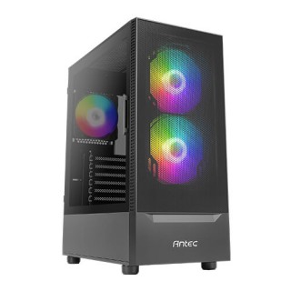 Antec NX410 Black Mid Tower 2 x 140 mm ARGB Fan in Front & 1 x 120 mm ARGB Fan in Rear Included + Antec Atom V550