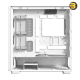 Antec FLUX White — 5 x PWM Fans Included, High-Airflow Front Panel With Birch Wood, Type-C, 420mm Radiator & Back Connect Motherboard Support, Up to 9 Fans Simultaneously, Mid-Tower E-ATX PC Case