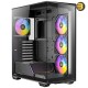 Antec C3 ARGB Black, 3 x 120mm & 1 x 120mm ARGB PWM Fans Included, Up to 8 Fans Simultaneously, Type-C，Seamless Tempered Glass Front & Side Panels, 360mm Radiator Support, Mid-Tower ATX PC Case