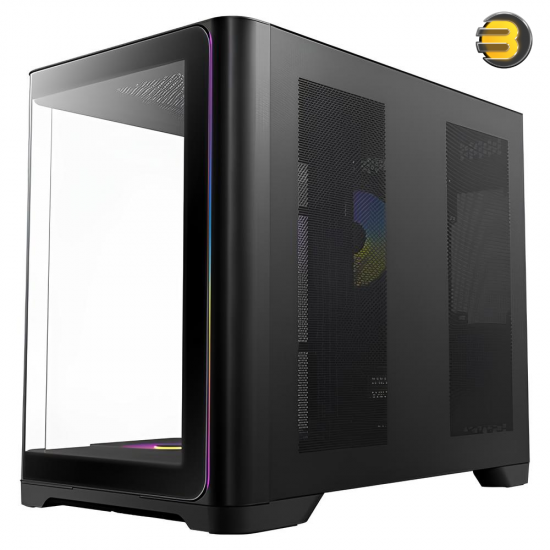 Antec C5 Curve ARGB Mid-Tower ATX Gaming Case – Curved Tempered Glass Side Panel, 4 Pre-installed ARGB Fans, Solid Front Panel, USB 3.0, Supports ATX/Micro-ATX/Mini-ITX