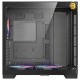 Antec C8 Black Case — RTX 40 Compatible, Dual-Chamber, tooless Design, Type-C, 360mm Radiator Support, Seamless Tempered Glass Front & Side Panels, High Airflow Full-Tower E-ATX PC Case - Fans not Included