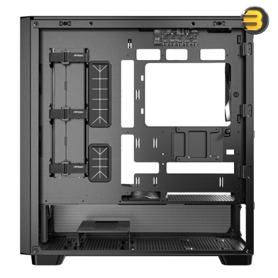 Antec FLUX — 5 x PWM Fans Included, High-Airflow Front Panel With Birch Wood, Type-C, 420mm Radiator & Back Connect Motherboard Support, Up to 9 Fans Simultaneously, Mid-Tower E-ATX PC Case