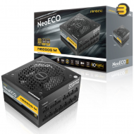 Antec 850W NeoECO NE850G M ATX3.0 — Full Modular PSU, 80 Plus Gold Certified, PCIE 5.0 Support, PhaseWave Design, Japanese Caps, Zero RPM Manager, Silent 120mm Fan