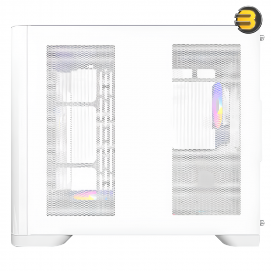 Antec C5 Curve ARGB PC Case – White Edition & 4x ARGB Fans Bundle