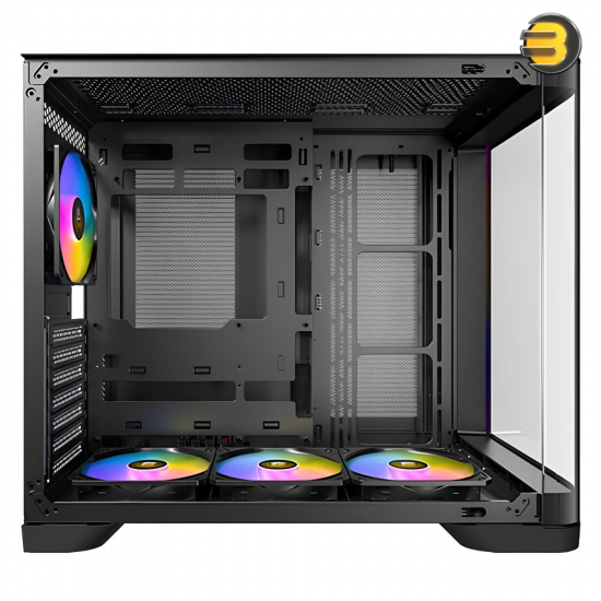 Antec C5 Curve ARGB Mid-Tower ATX Gaming Case – Curved Tempered Glass Side Panel, 4 Pre-installed ARGB Fans, Solid Front Panel, USB 3.0, Supports ATX/Micro-ATX/Mini-ITX