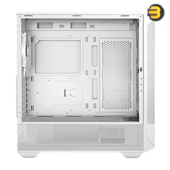 ANTEC NX416L White — High Airflow Mesh Front Panel, 2 x 160mm & 1 x 120mm ARGB Fans Included, Type-C, Tempered Glass Hinge Side Panel, Up to 11 Fans, 360mm Radiator Support, Mid-Tower ATX Gaming Case