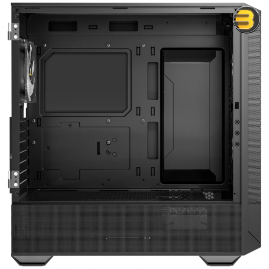 ANTEC NX416L Black — High Airflow Mesh Front Panel, 2 x 160mm & 1 x 120mm ARGB Fans Included, Type-C, Tempered Glass Hinge Side Panel, Up to 11 Fans, 360mm Radiator Support, Mid-Tower ATX Gaming Case