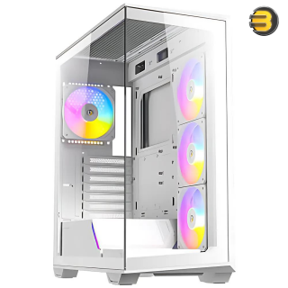 Antec C3 ARGB White, 3 x 120mm & 1 x 120mm ARGB PWM Fans Included, Up to 8 Fans Simultaneously, Type-C,Seamless Tempered Glass Front & Side Panels, 360mm Radiator Support, Mid-Tower ATX PC Case Antec C3 ARGB White, 3 x 120mm & 1 x 120mm ARGB PWM Fans Included, Up to 8 Fans Simultaneously, Type-C,Seamless Tempered Glass Front & Side Panels, 360mm Radiator Support, Mid-Tower ATX PC Case