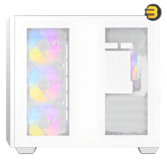 Antec C5 ARGB White, 7 x 120mm ARGB PWM Fans Included, Up to 10 Fans Simultaneously, Type-C 3.2 Gen 2 Port, Seamless Tempered Glass Front & Side Panels, 360mm Radiator Support, Mid-Tower ATX PC Case