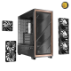 Antec Flux Pro — 6 x PWM Fans Included, High-Airflow Front Panel with Walnut Wood, iShift PSU 90° Mount, USB3.0 x 2, Type-C, 420mm Radiator Support, Temp. Display, Full-Tower E-ATX PC Case